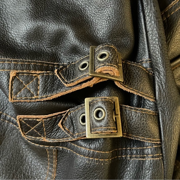 Roque Leather by Reilly Olmes Jacket - Brown. Mens: Large - Picture 8 of 13